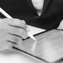 Electronic signing of a document